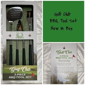BBQ Tool Set with Insulated Grips 3-Piece Golf Club - New In Box